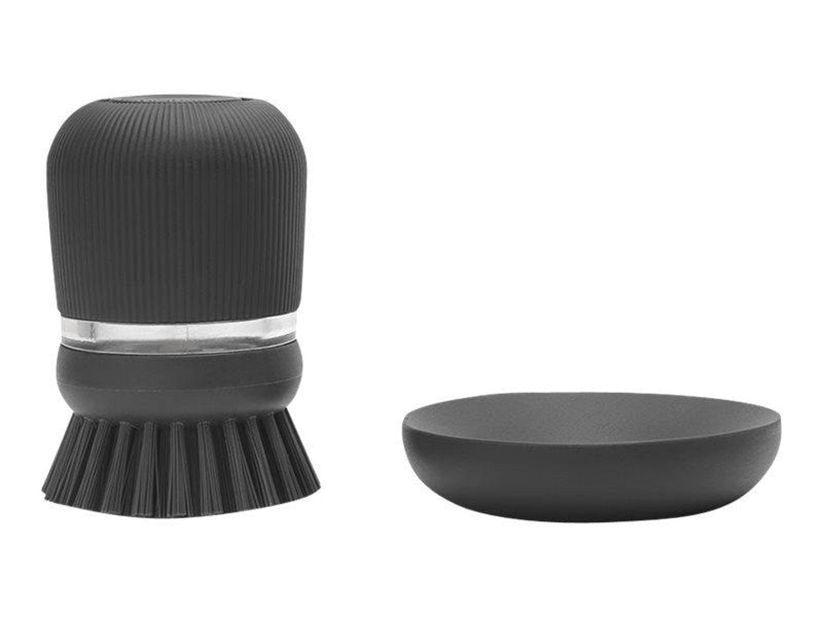 brabantia - soap dispensing dish brush - polyester - dark grey brabantia - soap dispensing dish brush - polyester - dark grey
